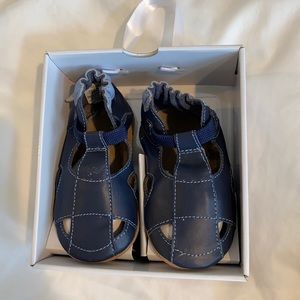 Blue Leather Robeez Baby Shoes - NEW